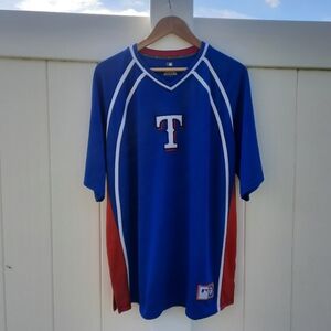 Texas Rangers 2000s MLB Genuine Merchandise Logo Jersey | Blue | Size XL